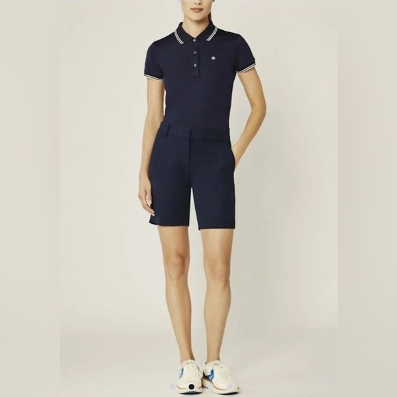 Tory Sport Twill Navy Golf Shorts - Picture 1 of 12